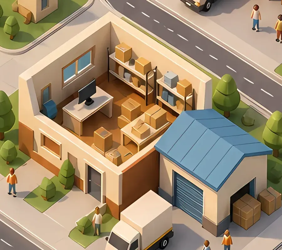 Your office and warehouse from above